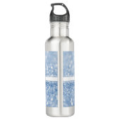 Parties scintillant Bleue Personnaliser Bouteille (Dos)