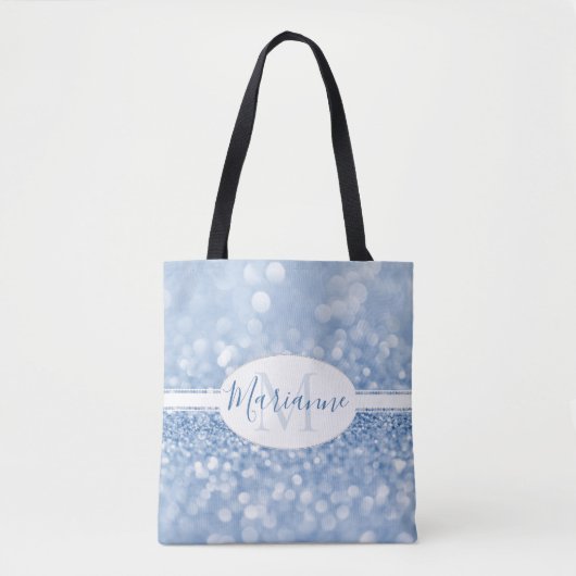 Parties scintillant bleue Personnaliser le Sac fou (Devant)
