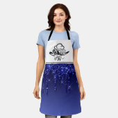 Parties scintillant Bleue Royale Bleue - Tablier P (Porté)