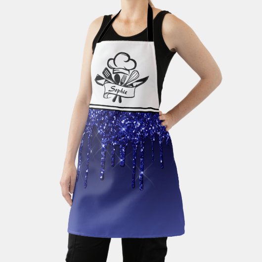 Parties scintillant Bleue Royale Bleue - Tablier P (Insitu)