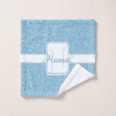 Parties scintillant Bleue Serviettes de bain perso (Gant de toilette)