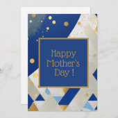 Parties scintillant Bleue simple et élégante Carte (Devant / Derrière)