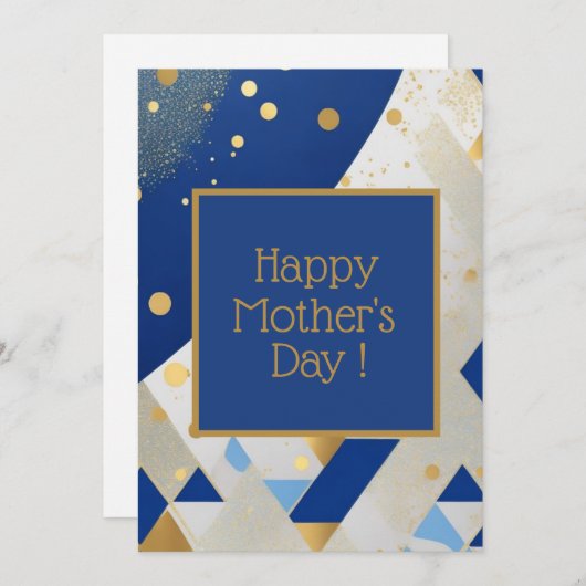 Parties scintillant Bleue simple et élégante Carte (Devant / Derrière)