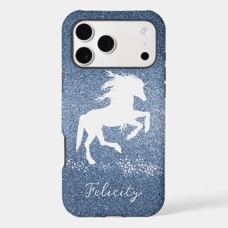 Parties scintillant bleue Unicorn