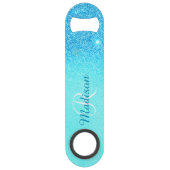 Parties scintillant Bleue Vibrant Ombre Monogram é (Dos)