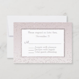 Parties scintillant Blush rose et carte RSVP de ma