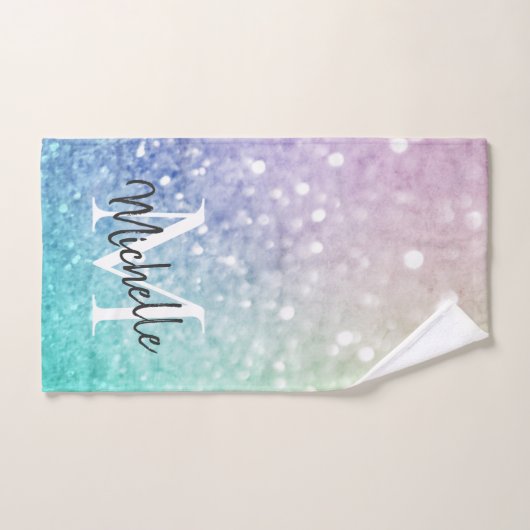 Parties scintillant Bokeh Glamour Élégant (Serviette à main)