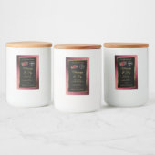 Parties scintillant Bourgogne Noir Étiquettes Lady (Bouteilles)