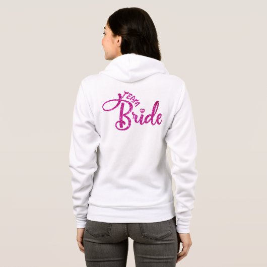 Parties scintillant Bridesmaid Sweat - shirt à cap (Dos entier)
