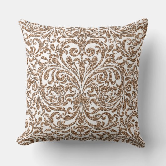 Parties scintillant Brown clair Coussin réversible (Recto)
