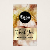 parties scintillant Brown d'or aquarelle insérer (Devant)