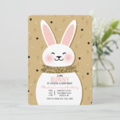 Parties scintillant Bunny Invitation (Debout devant)