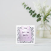 Parties scintillant Cadre Lilac Bow Carte de visit (Debout devant)