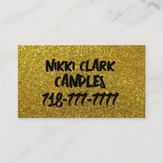 PARTIES SCINTILLANT CANDLES CARTES DE VISITE PERSO (Devant)