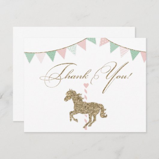 Parties scintillant Carrousel Cheval | Merci (Devant / Derrière)