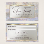 Parties scintillant carte de référence des vagues  (Devant & derrière)