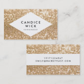 Parties scintillant Cartes de visite élégants en o (Devant / Derrière)