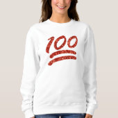 parties scintillant cent émoji femmes sweatshirt (Devant)