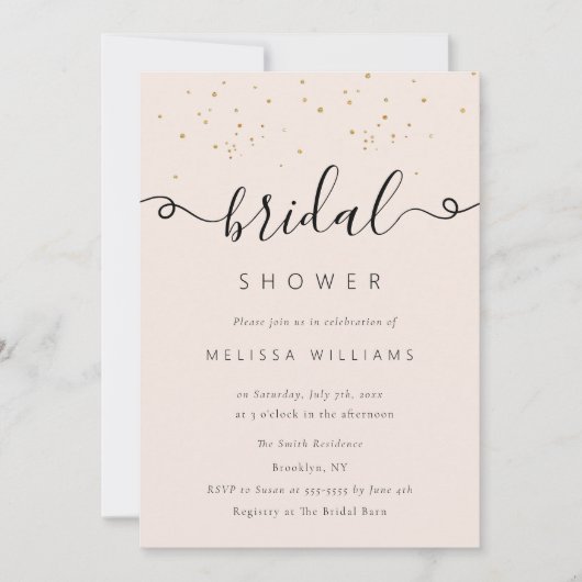 Parties scintillant Champagne d'or Invitation de d (Devant)