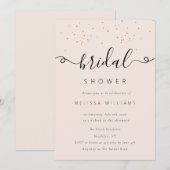 Parties scintillant Champagne d'or Invitation de d (Devant / Derrière)