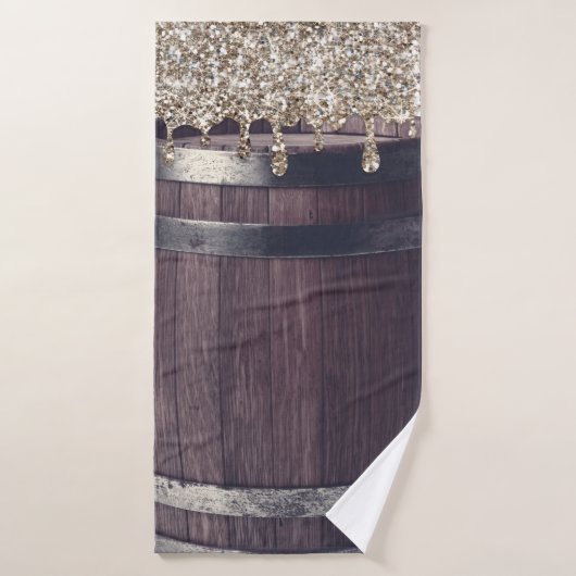 Parties scintillant Champagne Gold Drift Rustic Gl (Serviette de bain)