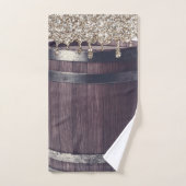 Parties scintillant Champagne Gold Drift Rustic Gl (Serviette à main)