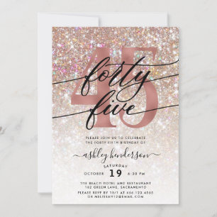 Parties scintillant Champagne moderne Invitation d