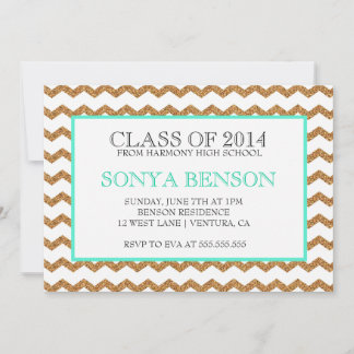 Parties scintillant Chevron Classe de Invitation d