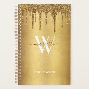 Parties scintillant Chic Gold Dripping Monogramme