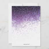 Parties scintillant chic Invitation de douches vio (Dos)