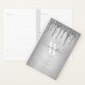 Parties scintillant Chic Silver Dripping Monogramm (Devant avec enveloppe)