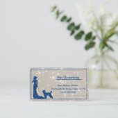 Parties scintillant Chien Grooming Carte de visite (Debout devant)
