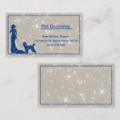 Parties scintillant Chien Grooming Carte de visite (Devant / Derrière)