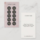 Parties scintillant Ciseaux Rose Marbre Or Carte d (Devant / Derrière)