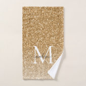Parties scintillant classique moderne or Monogramm (Serviette à main)