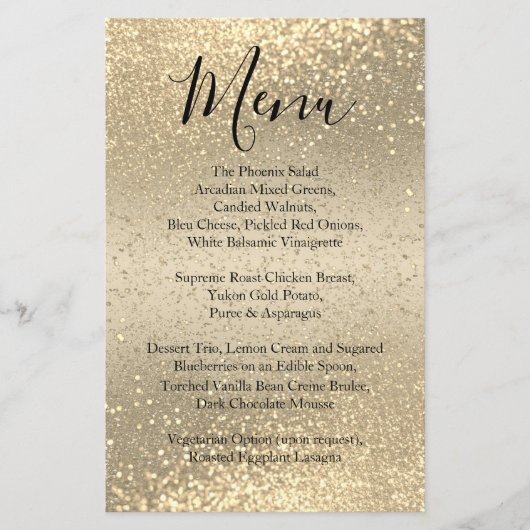 Parties scintillant Classy Gold - Menu (Devant)