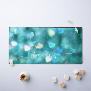 Parties scintillant Coeurs turquoises