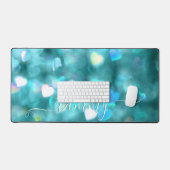 Parties scintillant Coeurs turquoises (Clavier et souris)