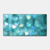 Parties scintillant Coeurs turquoises (Recto)