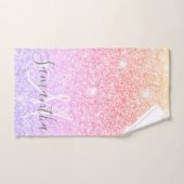 Parties scintillant colorée moderne étincelle Nom  (Serviette à main)