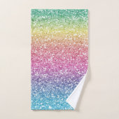 Parties scintillant colorée moderne Ombre (Serviette à main)