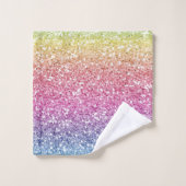 Parties scintillant colorée moderne Ombre (Gant de toilette)