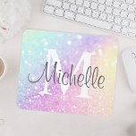 Parties scintillant colorée personnalisée Iridesce<br><div class="desc">Personnalisez facilement cet élégant motif de parties scintillant bokeh coloré avec votre nom et/ou monogramme personnalisés.</div>