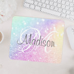 Parties scintillant colorée personnalisée Iridesce<br><div class="desc">Personnalisez facilement cet élégant motif de parties scintillant bokeh coloré avec votre nom et/ou monogramme personnalisés.</div>