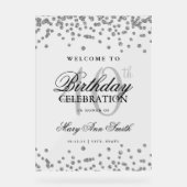 Parties scintillant Confetti Argent 40e anniversai (Recto)