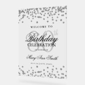 Parties scintillant Confetti Argent 80e anniversai (Angle)