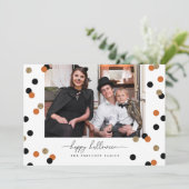 Parties scintillant Confetti Halloween Carte photo (Debout devant)