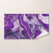 Parties scintillant d'Agate de marbre liquide Glam (Serviette à main)