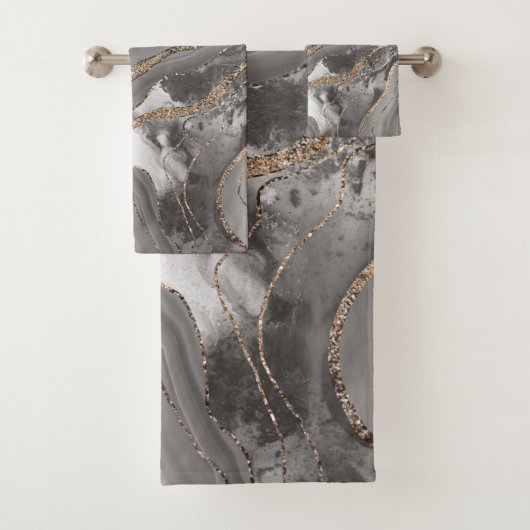 Parties scintillant d'Agate de marbre liquide Glam (En situation)