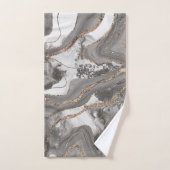 Parties scintillant d'Agate de marbre liquide Glam (Serviette à main)